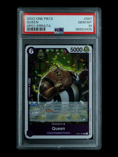 קווין R · ERRATA — קלף וואן פיס מדורג PSA 10 | TCG Israel